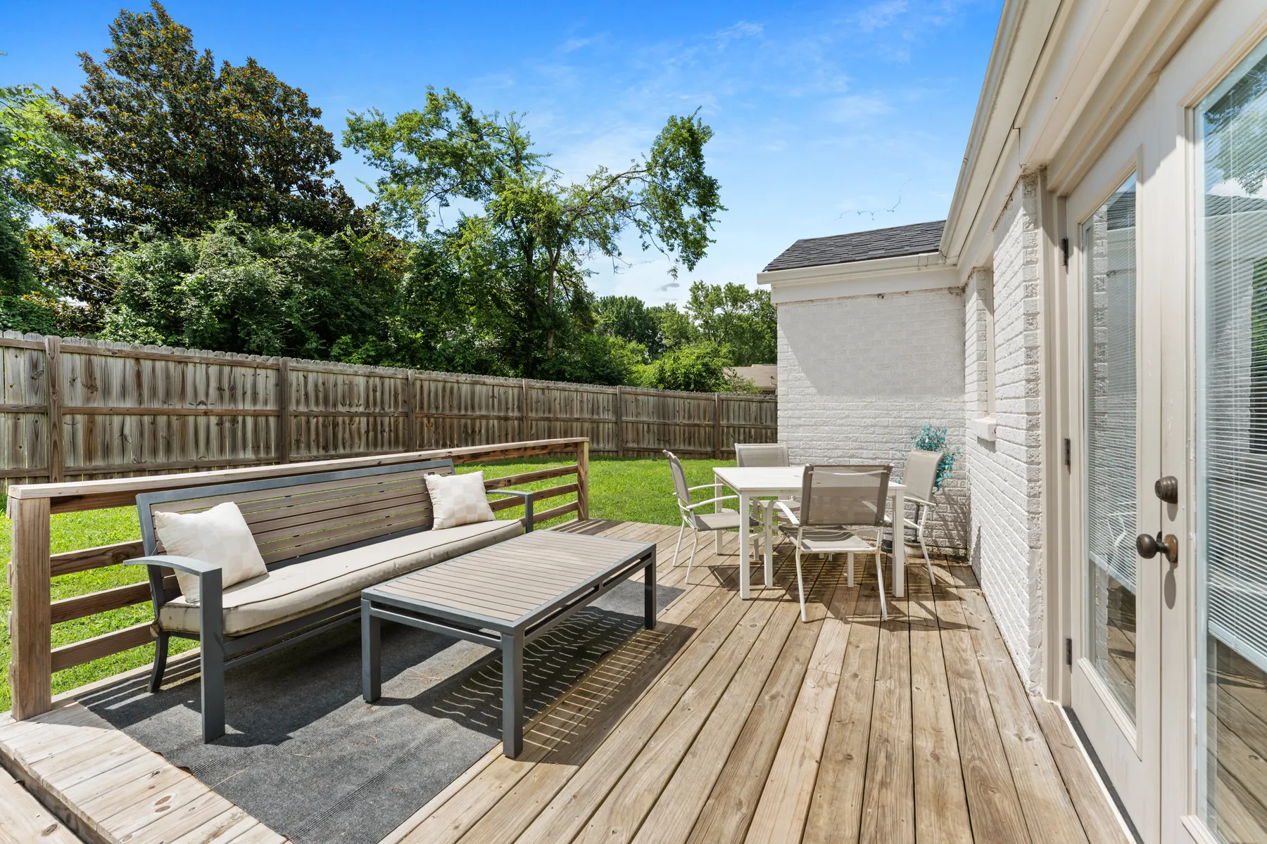 Back deck with outdoor seating